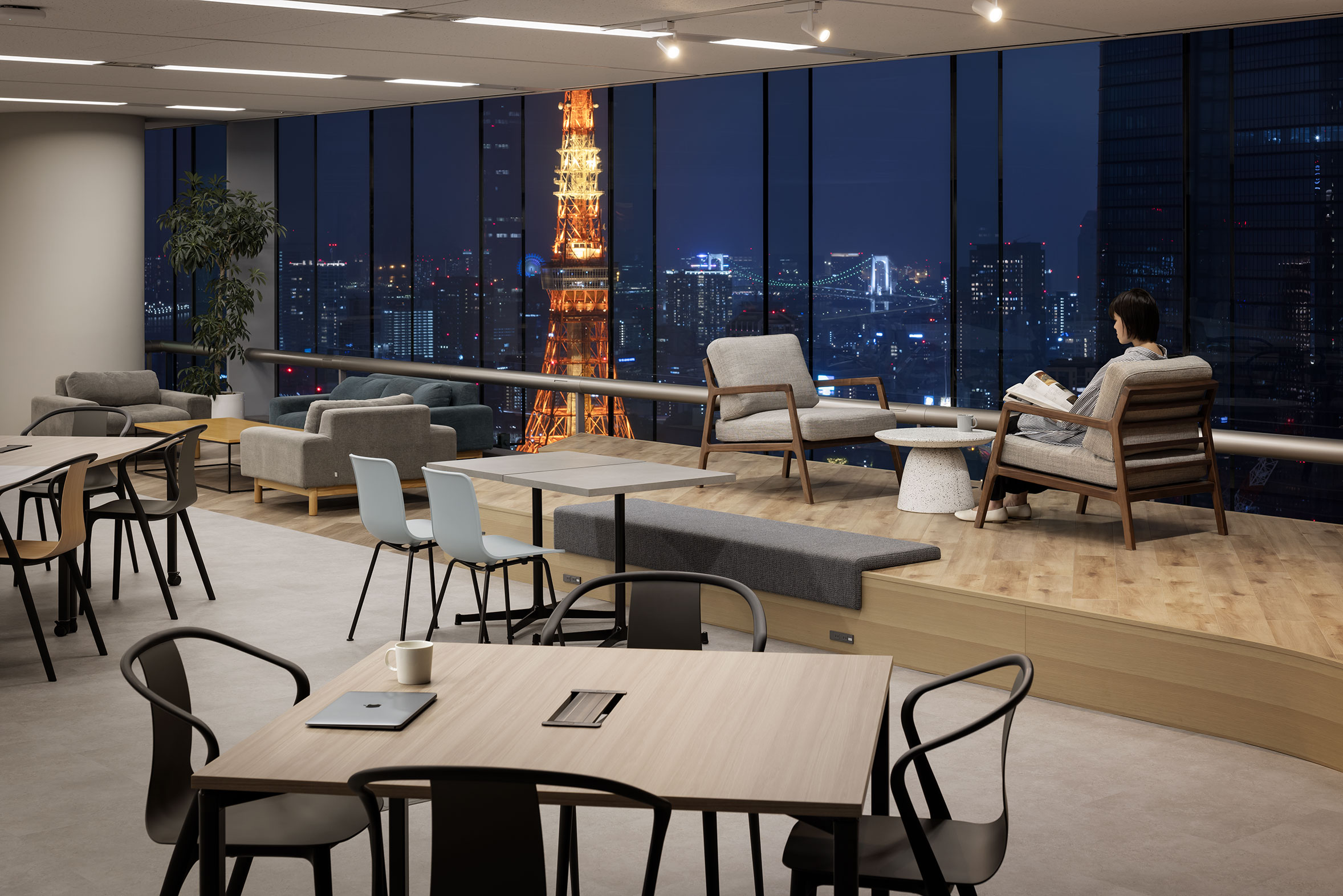 東京タワーの見えるワークラウンジ